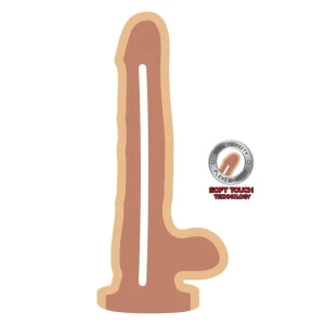 GET REAL - DILDO O PODWOJNEJ GESTOSCI 18 CM SKORY KULEK